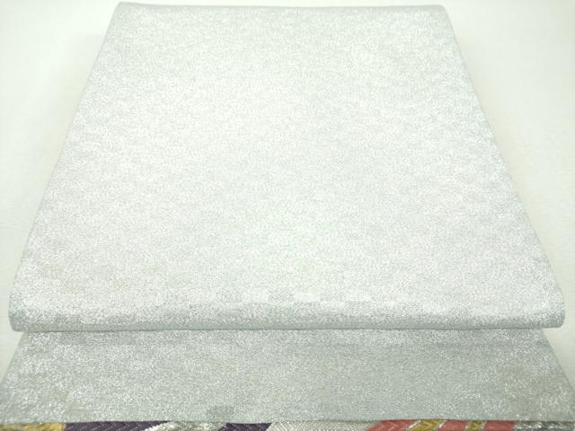 平和屋着物▼西陣　京洛苑たはら謹製　六通柄袋帯　唐織　立波に桜　金銀糸　正絹　逸品　DABH9801ps