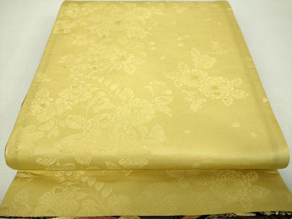 平和屋着物▼両面　六通柄袋帯　唐織　市松正倉院花文　金銀糸　正絹　逸品　DABH9856ps