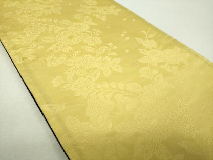 平和屋着物▼両面　六通柄袋帯　唐織　市松正倉院花文　金銀糸　正絹　逸品　DABH9856ps