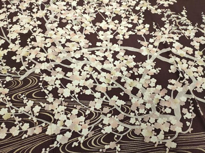 平和屋着物●訪問着　流水梅松文　正絹　逸品　DABH9865ps