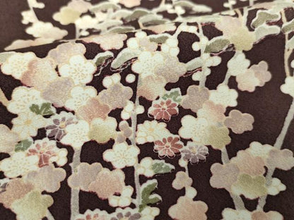 平和屋着物●訪問着　流水梅松文　正絹　逸品　DABH9865ps