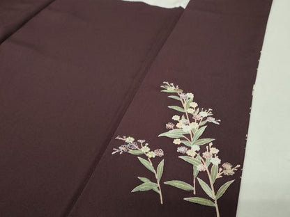 平和屋着物●訪問着　流水梅松文　正絹　逸品　DABH9865ps