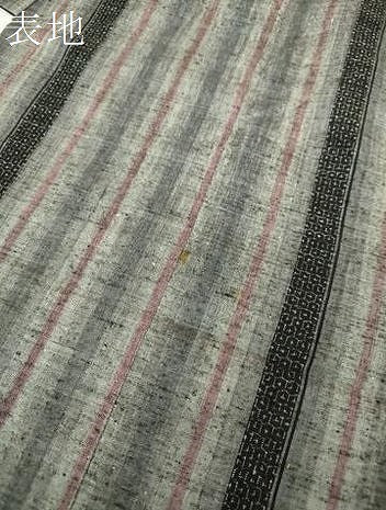 平和屋着物●結城紬　80亀甲　間道　正絹　逸品　DABH9868ps