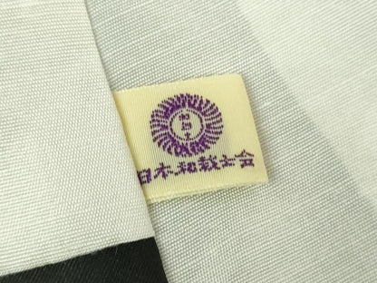 平和屋着物●結城紬　80亀甲　間道　正絹　逸品　DABH9868ps