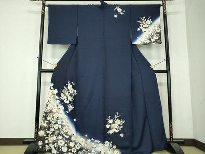 平和屋着物●訪問着　駒刺繍　辻が花　暈し染め　金彩　正絹　逸品　DABH9871ps