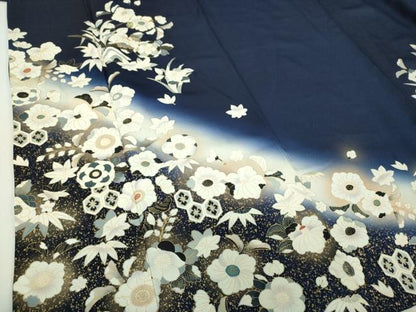 平和屋着物●訪問着　駒刺繍　辻が花　暈し染め　金彩　正絹　逸品　DABH9871ps