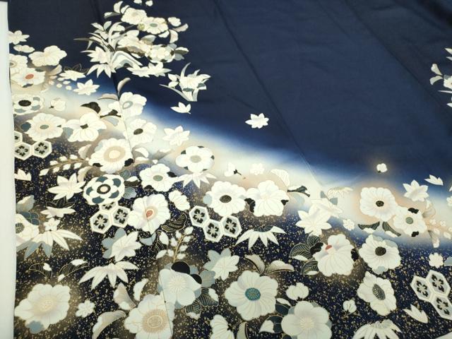 平和屋着物●訪問着　駒刺繍　辻が花　暈し染め　金彩　正絹　逸品　DABH9871ps