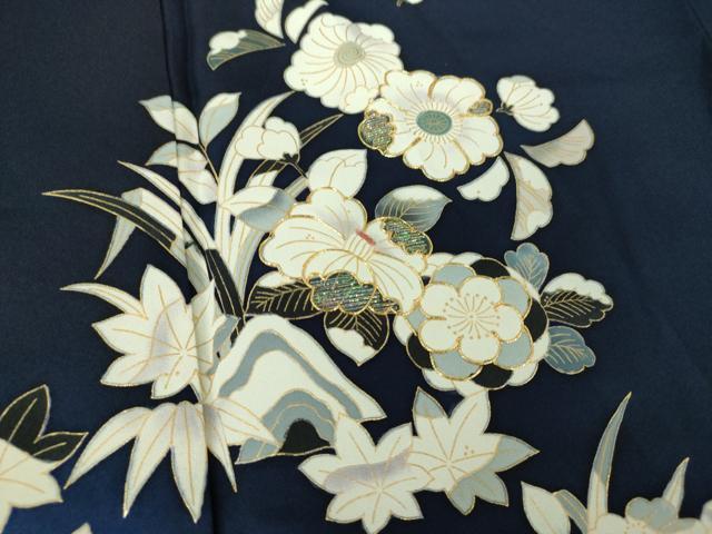 平和屋着物●訪問着　駒刺繍　辻が花　暈し染め　金彩　正絹　逸品　DABH9871ps