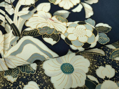 平和屋着物●訪問着　駒刺繍　辻が花　暈し染め　金彩　正絹　逸品　DABH9871ps
