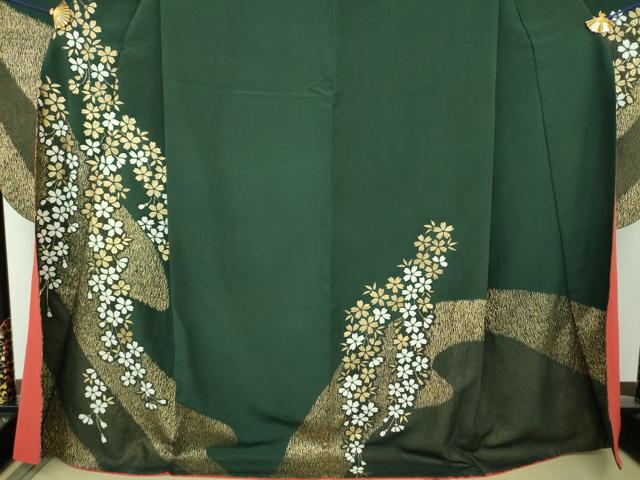 平和屋着物●豪華振袖　絞り　枝垂れ桜　金彩　正絹　逸品　DABH9875ps