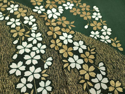 平和屋着物●豪華振袖　絞り　枝垂れ桜　金彩　正絹　逸品　DABH9875ps
