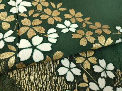 平和屋着物●豪華振袖　絞り　枝垂れ桜　金彩　正絹　逸品　DABH9875ps
