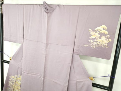 平和屋着物●金彩友禅　卓越技能者・名工・和田光正　訪問着　風景花文　暈し染め　金銀彩　さが美扱い　正絹　逸品　DABH9878ps