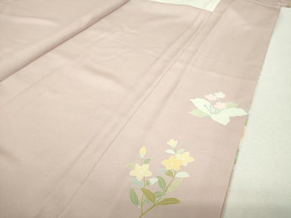 平和屋着物●訪問着　友禅　流水花文　暈し染め　正絹　逸品　DABH9881ps