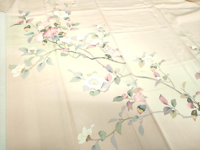 平和屋着物●訪問着　友禅　作家物　枝花文　暈し染め　正絹　逸品　DABH9893ps