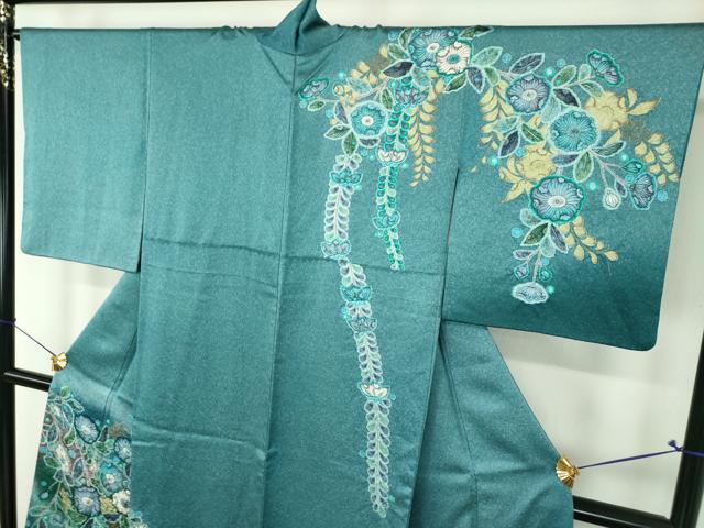 平和屋着物●訪問着　絞り　辻が花　暈し染め　金彩　正絹　逸品　DABH9904ps