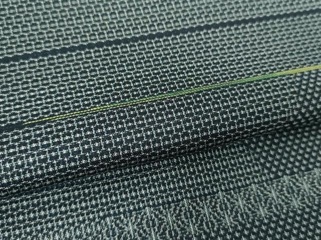 平和屋着物●上質な紬　120亀甲　横段吉祥文　正絹　逸品　未使用　DABH9910ps