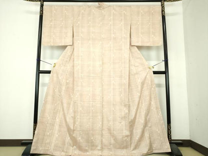 平和屋着物●上質な紬　変わり間道　正絹　逸品　未使用　DABH9914ps