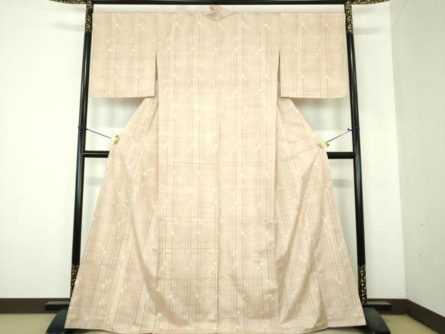 平和屋着物●上質な紬　変わり間道　正絹　逸品　未使用　DABH9914ps