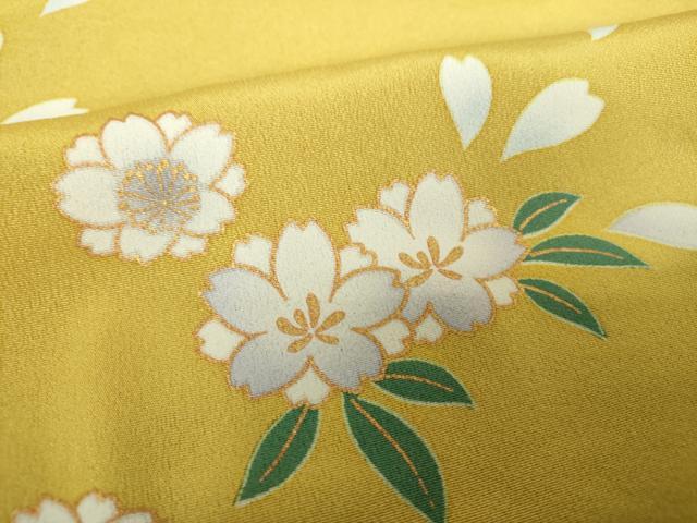 平和屋着物●豪華振袖　駒刺繍　舞桜　暈し染め　金彩　正絹　逸品　DABH9916ps