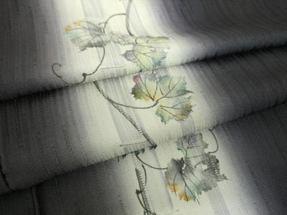 平和屋着物●訪問着　手描き　竹節　蔦の葉文　暈し染め　正絹　逸品　DABH9917ps