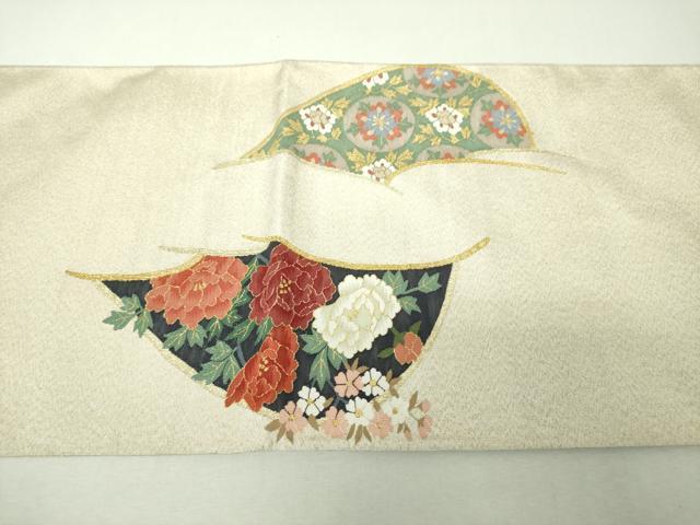 平和屋着物●爪掻き本綴れ　六通柄袋帯　名物裂花文　金銀糸　正絹　逸品　DABH9939ps