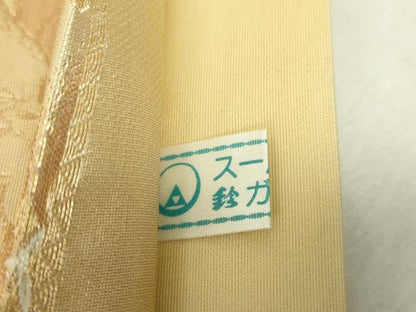 平和屋着物▼六通柄袋帯　道長花鳥文　金糸　鈴乃屋扱い　正絹　逸品　DABH9951ps