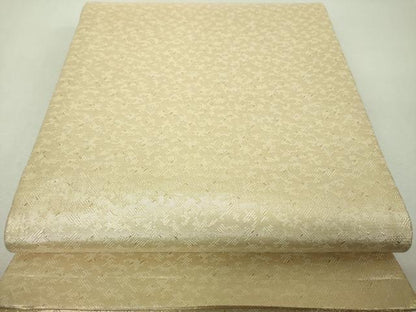 平和屋着物▼佐賀錦　両面　六通柄袋帯　几帳花文　金銀糸　正絹　逸品　DABH9984ps
