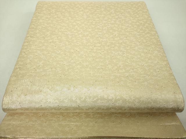 平和屋着物▼佐賀錦　両面　六通柄袋帯　几帳花文　金銀糸　正絹　逸品　DABH9984ps