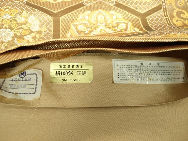 平和屋着物▼六通柄袋帯　煌寿の華　金銀糸　正絹　逸品　未使用　DABH9986ps