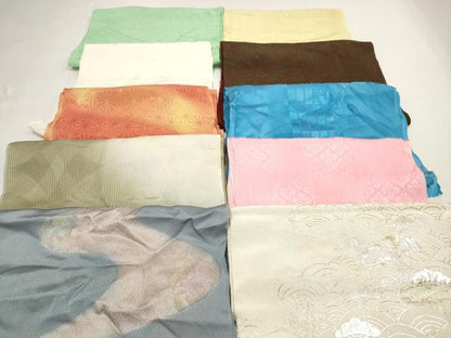 平和屋着物★和装小物　帯揚げ10枚セット　丹後ちりめん　正絹　逸品　DABI0005xg
