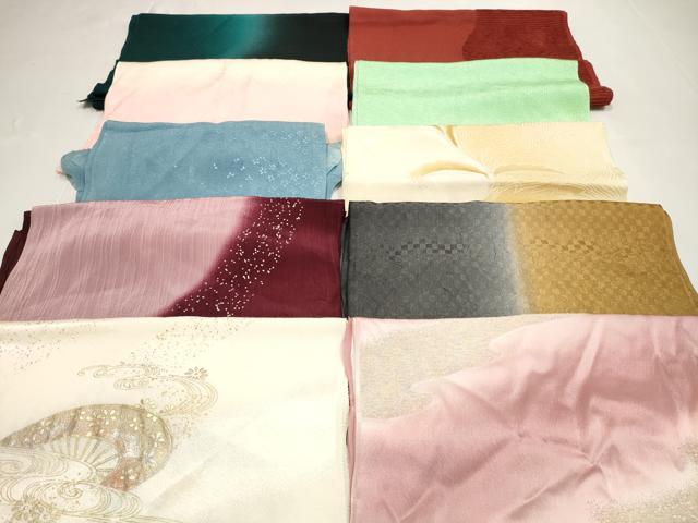 平和屋着物★和装小物　帯揚げ10枚セット　正絹　逸品　DABI0010xg