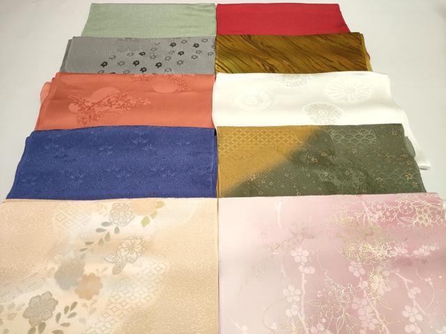 平和屋着物★和装小物　帯揚げ10枚セット　丹後ちりめん　正絹　逸品　DABI0023xg