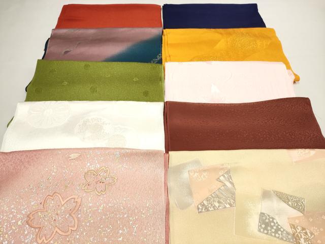 平和屋着物★和装小物　帯揚げ10枚セット　丹後ちりめん　正絹　逸品　DABI0033xg