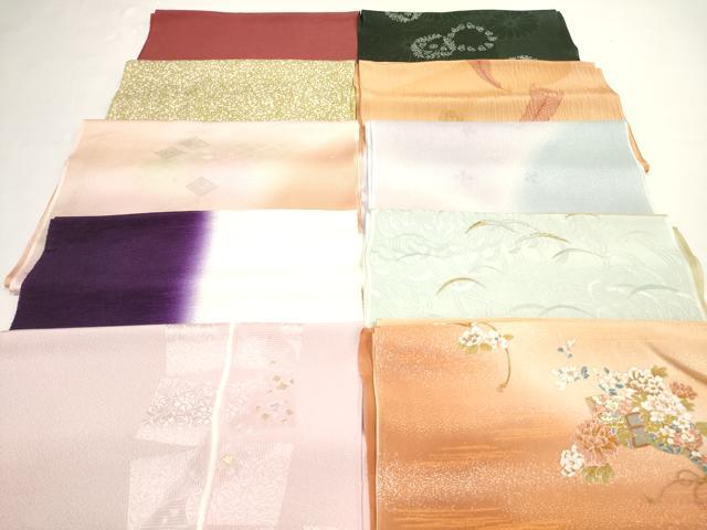 平和屋着物★和装小物　帯揚げ10枚セット　丹後ちりめん　正絹　逸品　DABI0045xg