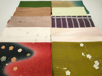 平和屋着物★和装小物　帯揚げ10枚セット　丹後ちりめん　正絹　逸品　DABI0064xg