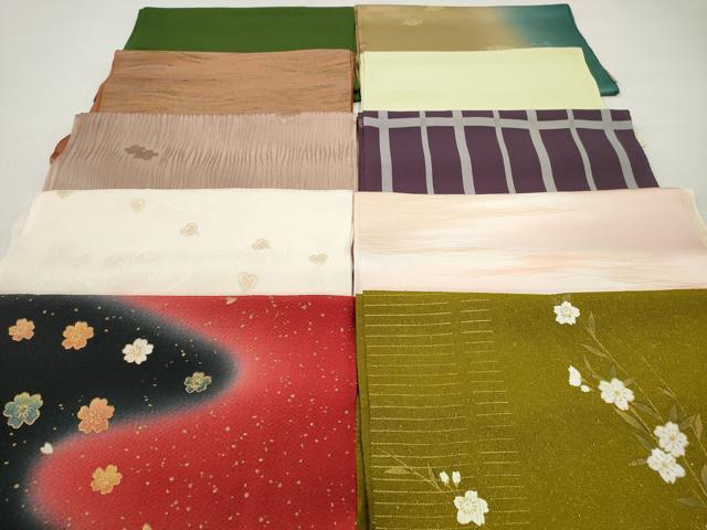 平和屋着物★和装小物　帯揚げ10枚セット　丹後ちりめん　正絹　逸品　DABI0064xg