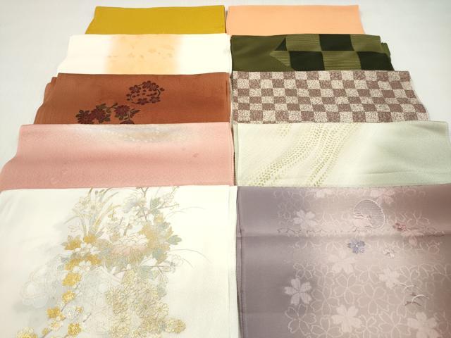 平和屋着物★和装小物　帯揚げ10枚セット　丹後ちりめん　正絹　逸品　DABI0066xg