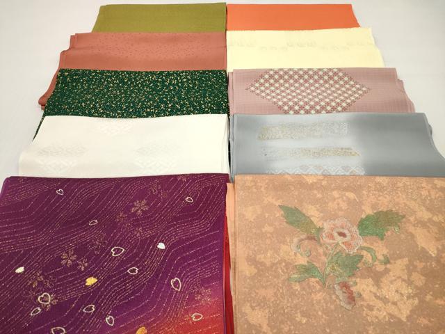 平和屋着物★和装小物　帯揚げ10枚セット　花井幸子　丹後ちりめん　正絹　逸品　DABI0072xg