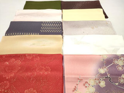 平和屋着物★和装小物　帯揚げ10枚セット　丹後ちりめん　正絹　逸品　DABI0087xg