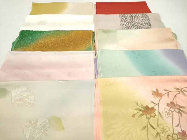 平和屋着物★和装小物　帯揚げ10枚セット　正絹　逸品　DABI0096xg