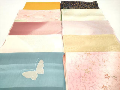 平和屋着物★和装小物　帯揚げ10枚セット　正絹　逸品　DABI0099xg