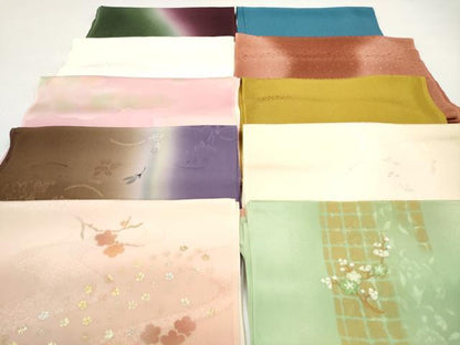 平和屋着物★和装小物　帯揚げ10枚セット　正絹　逸品　DABI0101xg