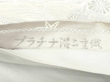 平和屋着物◎六通柄袋帯　唐織　花鳥文　プラチナ箔二重織　正絹　逸品　DABI0130xg