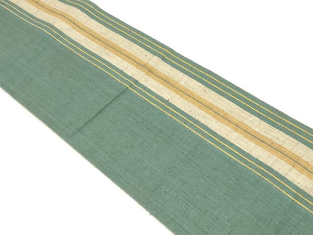 平和屋着物◎両面　半幅帯　紬地　間道　正絹　逸品　DABI0170xg