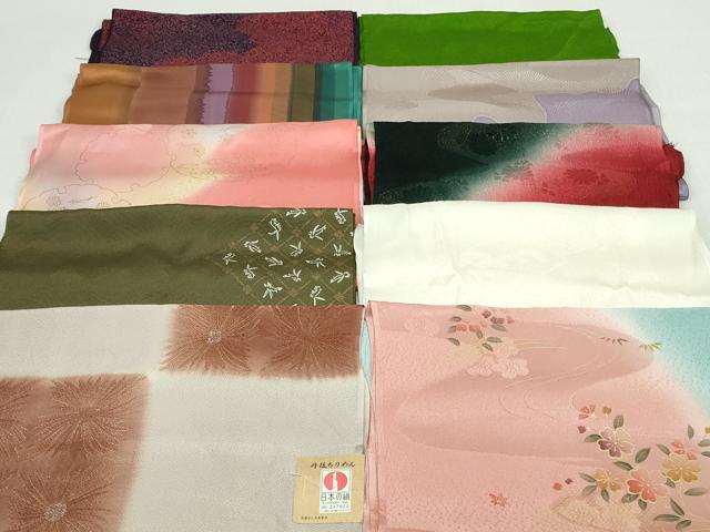 平和屋着物★和装小物　帯揚げ10枚セット　丹後ちりめん　正絹　逸品　未使用　DABI0191xg