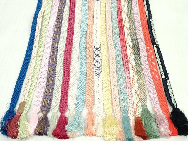 平和屋着物＊夏物　和装小物　帯締め20本セット　レース織　未使用あり　逸品　DABI0199xg