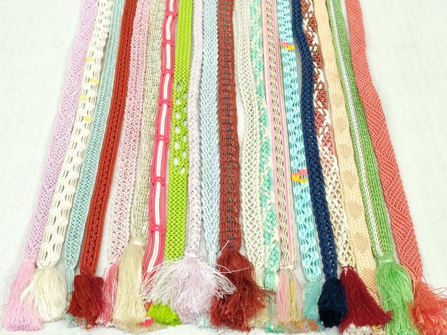 平和屋着物＊夏物　和装小物　帯締め20本セット　金糸　丸組　未使用あり　逸品　DABI0203xg