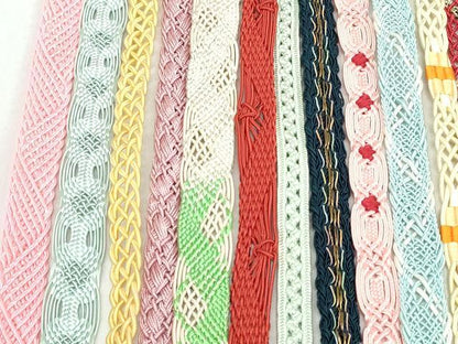 平和屋着物＊夏物　和装小物　帯締め20本セット　レース織　金糸　未使用あり　逸品　DABI0207xg