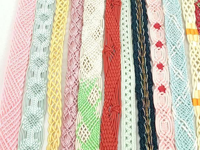 平和屋着物＊夏物　和装小物　帯締め20本セット　レース織　金糸　未使用あり　逸品　DABI0207xg
